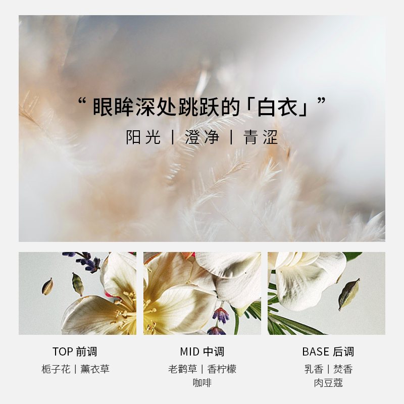 01_白衣少年-1.png March香水 白衣少年木質調男女士小眾品牌持久淡香禮盒清新送男友:圖片 1