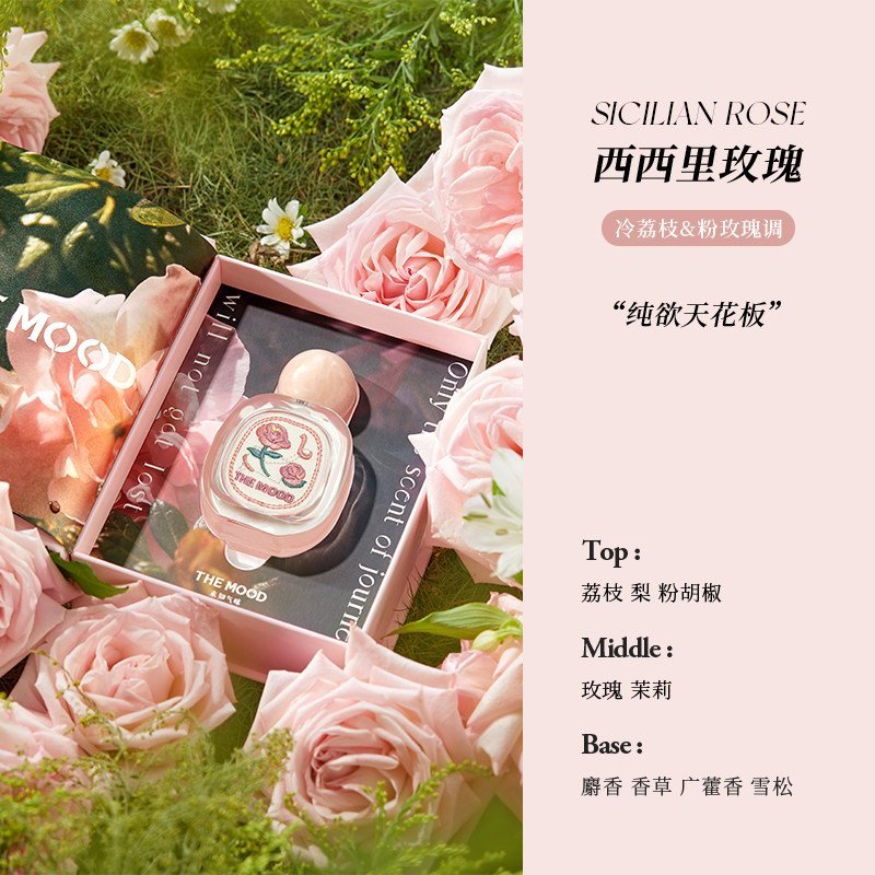 01_西西里玫瑰【冷荔枝香粉玫瑰香_30ml】★松软★棉甜★烂漫-1.jpg 未知氣味梔子花玫瑰香水禮盒江南白茶持久茉莉淡香女士:圖片 1
